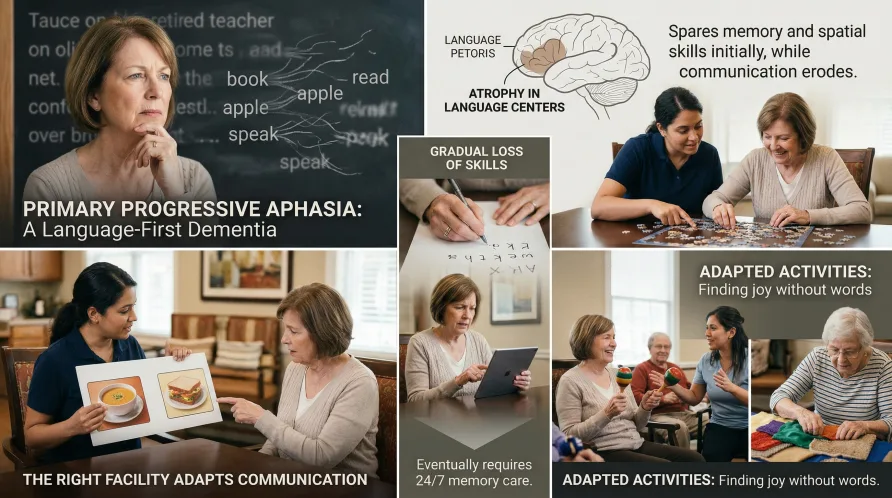 Primary Progressive Aphasia and Memory Care: When Language Loss Signals Dementia