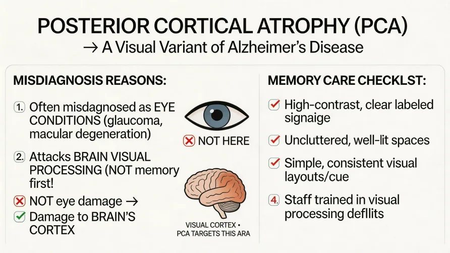 Posterior Cortical Atrophy and Memory Care: When Vision Loss Signals Alzheimer’s