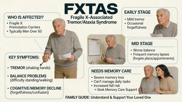 Fragile X Tremor-Ataxia Syndrome (FXTAS) and Memory Care: A Guide for Families