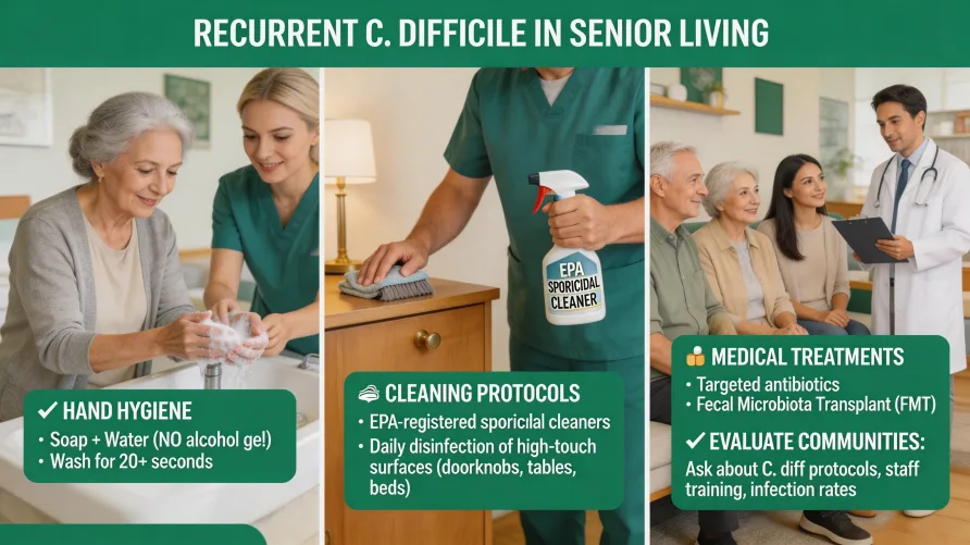 Recurrent C. Difficile Infection and Senior Living: Reducing Reinfection Risk in a Community
