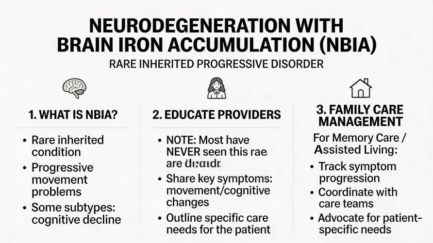 Neurodegeneration With Brain Iron Accumulation and Memory Care: What Families Should Know
