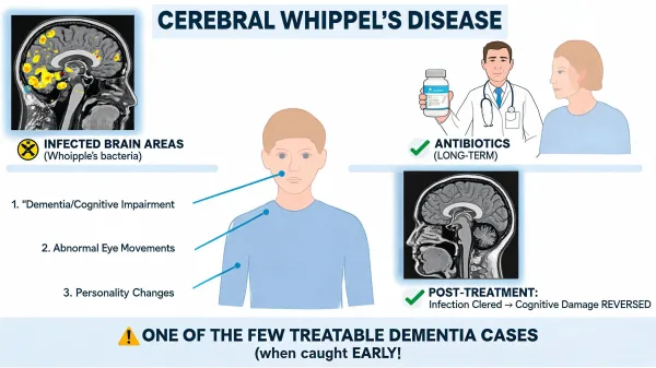 Cerebral Whipple's Disease and Memory Care: A Rare but Treatable Cause of Dementia